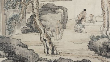 《商山四皓图》描绘的是一副什么场景？