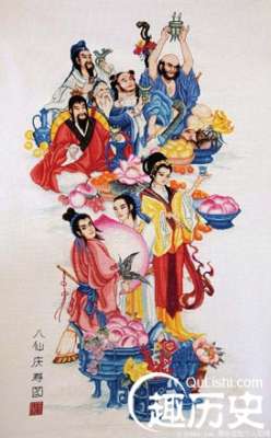 古代传统流传的八仙庆寿吉祥图案有什么寓意？