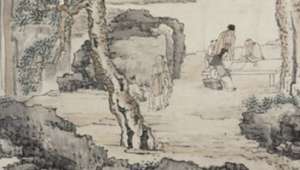 《商山四皓图》描绘的是一副什么场景？