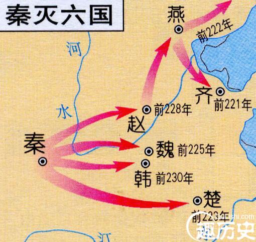 战国七雄：秦始皇统一全国征服了哪些国家？