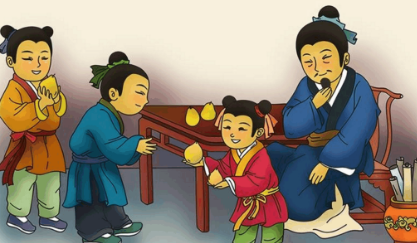 古代神童之孔融四岁让梨,该故事是怎么彰显其才智的?